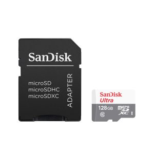 TARJETA DE MEMORIA MICRO-SD 128GB SANDISK ULTRA XC CLASE 10 /ADAPTADOR SD