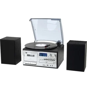 INTROTECH TORNAMESA BLUETOOTH CON CD Y CASSETTE + PARLANTES EXTERNOS