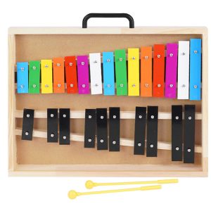 METALOFONO 25 NOTAS COLOR CAJA MADERA ALAGUEZ