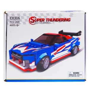 ARMABLE AUTO CARRERAS AZUL