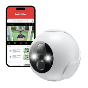 SWITCHBOT CAMARA EXTERIOR 2K WIFI CON BATERÍA LUZ LED