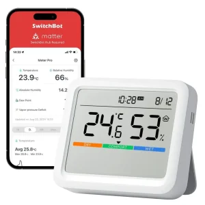 SWITCHBOT MONITOR AMBIENTAL INTELIGENTE 5 EN 1 METER PRO