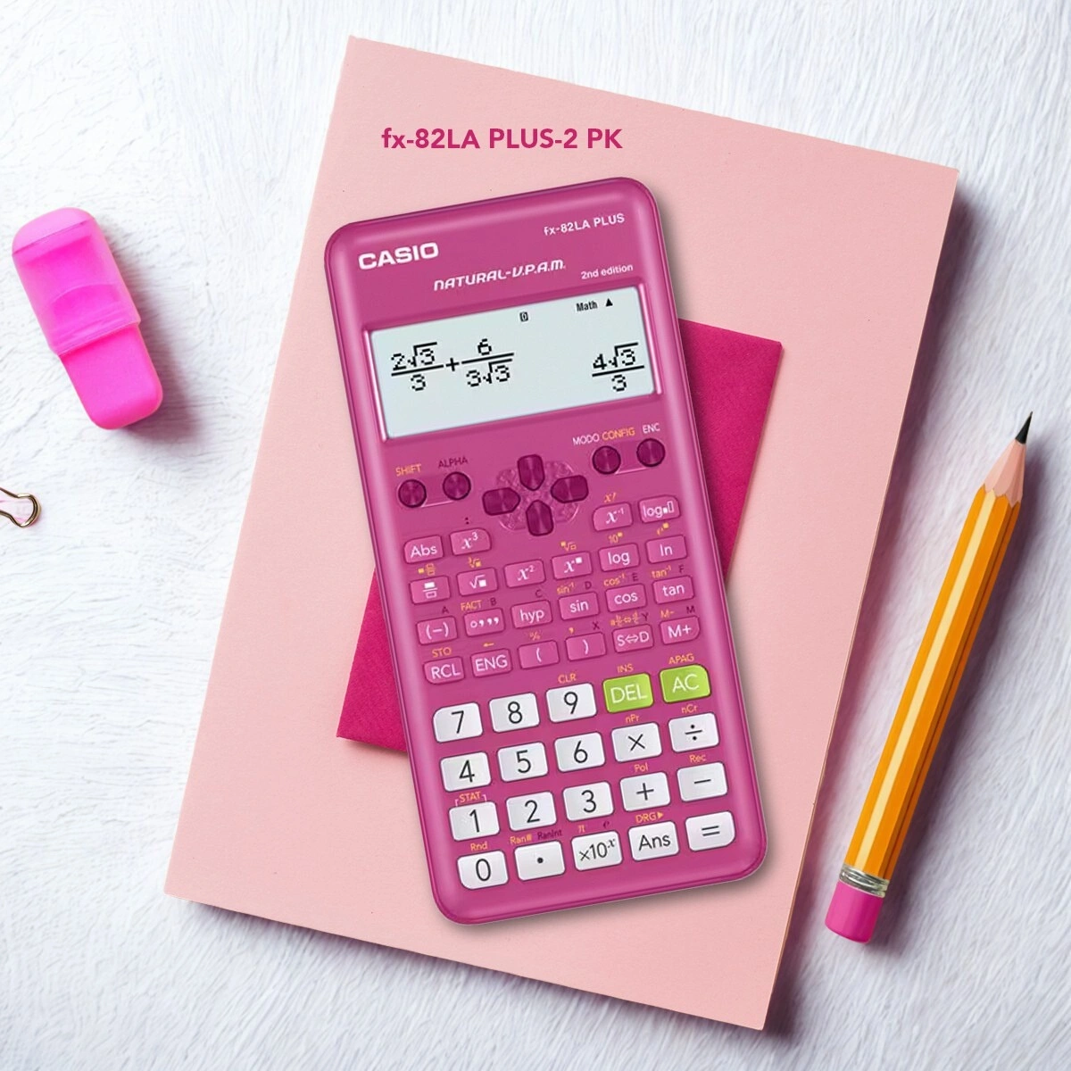 CALCULADORA CIENTIFICA 252FUNC.PINK CASIO - Imagen 7