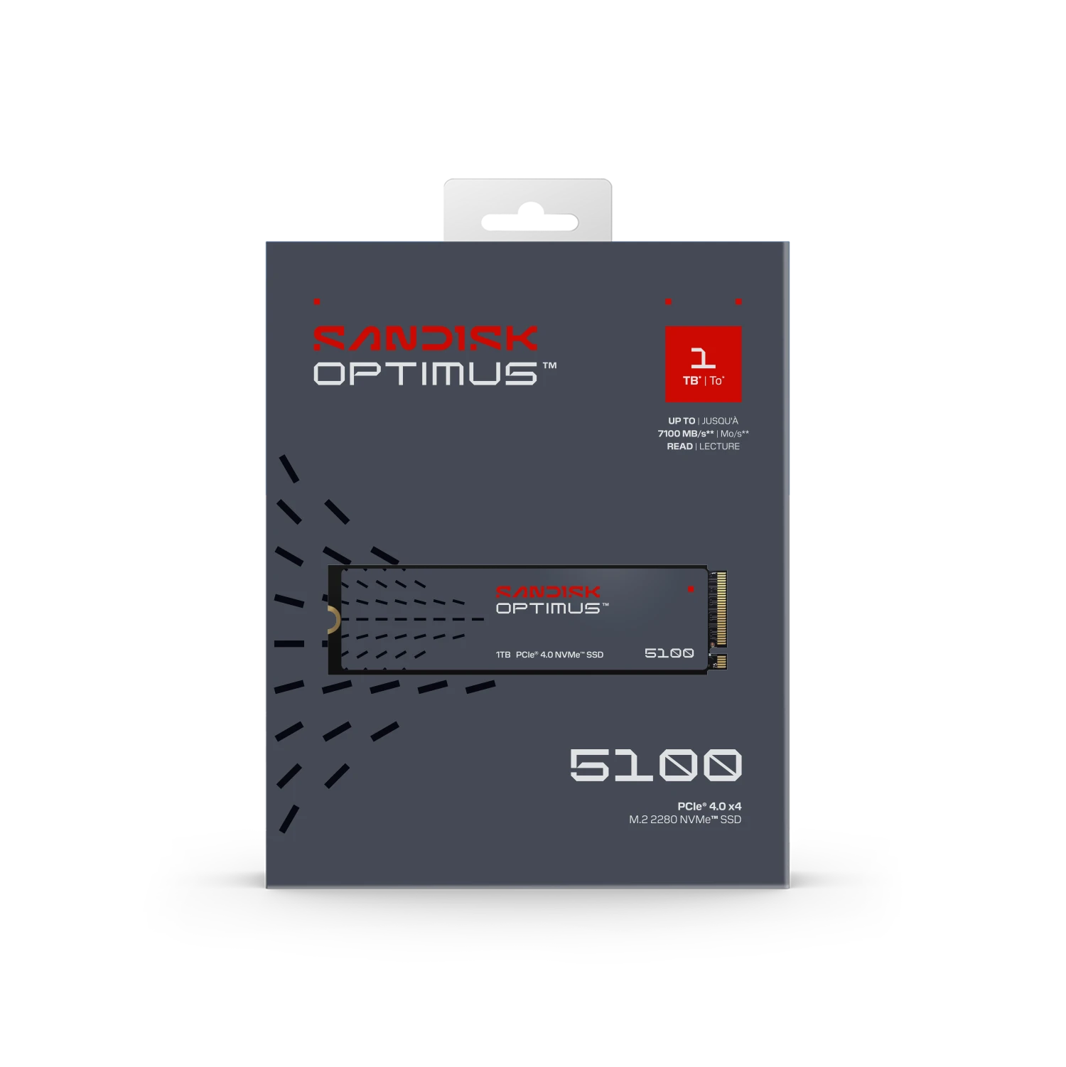 SSD INTERNO 1TB 5100 Optimus M.2 NVMe 7100 MB/S SANDISK SDSP51100TAN-000E0 - Imagen 3